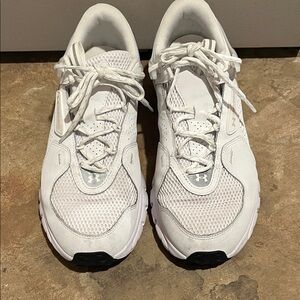 Under Armour White Mesh Athletic Shoes